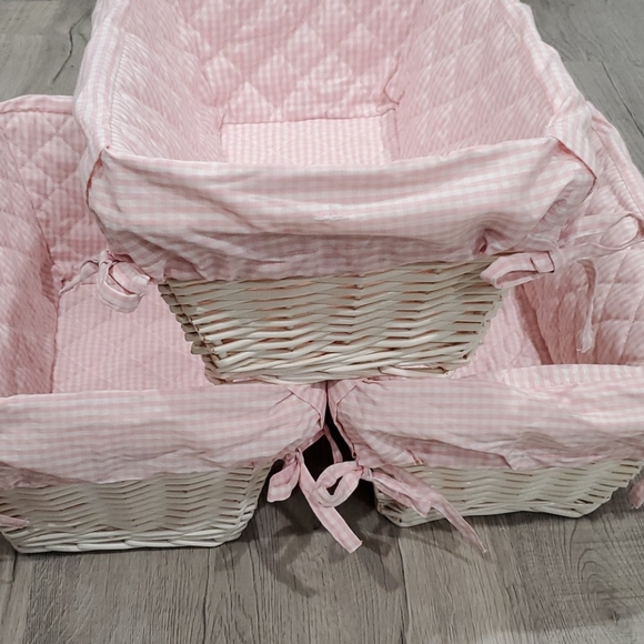 Koala Set of 2 Pink Baby Wicker Baskets - Picture 11 of 11